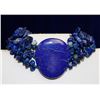 Image 1 : LAPIS LAZULI 7" BRACELET WITH LARGE LAPIS STONE