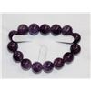 Image 1 : PURPLE AMETHYST BEADED 6" BRACELET