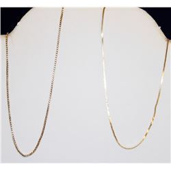 PAIR 10K YELLOW GOLD ANKLETS