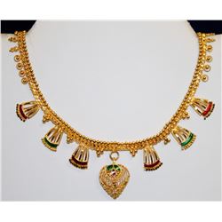 ORNATE GOLD TONED 15" NECKLACE