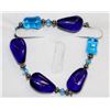 Image 1 : BLUE ART GLASS 7" BRACELET