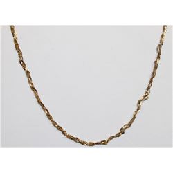 18K YELLOW GOLD DOUBLE TWIST NECKLACE 18"