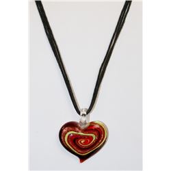 ART GLASS HEART PENDANT