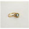 Image 1 : 10K GOLD RING W AQUA MARINE SZ 5.5