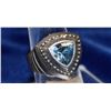 Image 1 : LARGE SILVER RING WITH BLUE SEMI PRECIOUS STONE