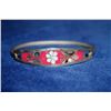 Image 1 : MEXICO SILVER BRACELET WITH PINK INLAY