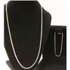 Image 1 : 14K WHITE GOLD 19” CHAIN AND BRACELET 6G TOTAL WEIGHT
