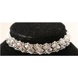 925 SILVER FANCY LINK  BRACELET 7”