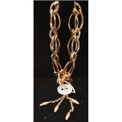 14K ITALIAN GOLD DOUBLE LOOP 7" BRACELET 30G