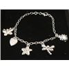 Image 1 : STERLING SILVER CHARM BRACELET 7.5”