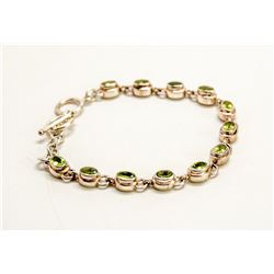 925 SILVER AND PERIDOT BRACELET