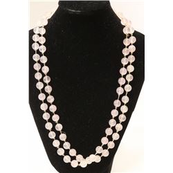 38” ROSE QUARTZ STONE NECKLACE