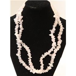 34” ROSE QUARTZ STONE NECKLACE