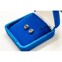 10K GOLD EARRINGS WITH CITRINES