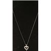 Image 1 : 10K GOLD AND DIAMOND HEART NECKLACE ON 18” GOLD