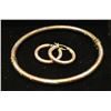 Image 1 : 10K TRI GOLD BANGLE WITH EARRINGS 8G