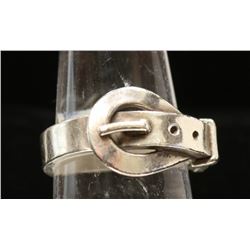 925 SILVER BUCKLE RING SIZE 8.5