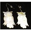 Image 1 : CARVED OWL SEASHELL DROP EARRINGS