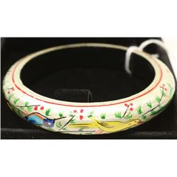 HAND PAINTED WOODEN BIRD THEMED BRACELET