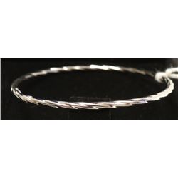 14K WHITE GOLD TWIST BRACELET ITALY