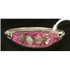 Image 1 : SILVER MEXICO BRACELET WITH PINK INLAY