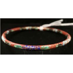 CHINESE RED ENAMEL BRACELET