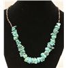 Image 1 : TURQUOISE AND BEADED 12" NECKLACE