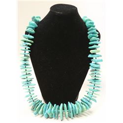 HEAVY TURQUOISE NECKLACE 266G 29” LONG