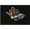 Image 1 : 925 SILVER BEE PIN WITH BLUE STONE