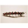 Image 1 : 14K GOLD W TOPAZ AND DIAMOND CATERPILLAR BROOCH
