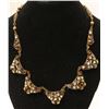 Image 1 : GERMAN VINTAGE COSTUME NECKLACE W FLOWERS 17"