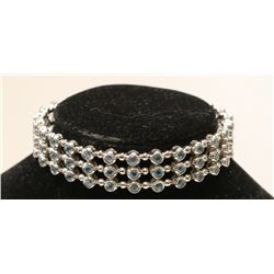 925 SILVER BLUE TOPAZ BRACELET 7.5 INCH