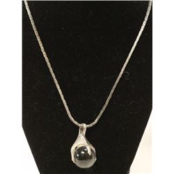 STERLING SILVER EAGLE TALON WITH CRYSTAL BALL 20"