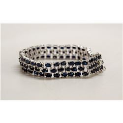 ADI 925 SILVER AND SAPPHIRE BRACELET 7.5 INCH