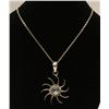 Image 1 : 925 SILVER SUN PENDANT ON 16 IN CABLE CHAIN