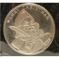 ONE TROY OUNCE SILVER CHRISTMAS BULLION ROUND