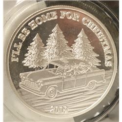 ONE TROY OUNCE SILVER CHRISTMAS BULLION ROUND