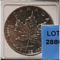ONE TROY OUNCE SILVER MAPLE LEAF BULLION ROUND