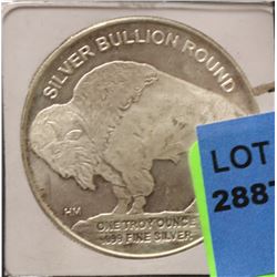 ONE TROY OUNCE BUFFALO SILVER BULLION ROUND