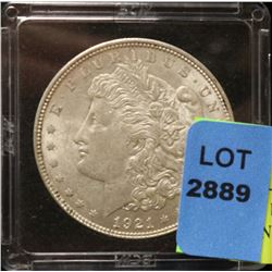 1921 US MORGAN SILVER DOLLAR IN COIN HOLDER