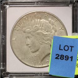 1925 US SILVER PEACE DOLLAR IN COIN HOLDER