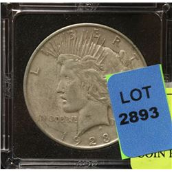 1923 US SILVER PEACE DOLLAR IN COIN HOLDER