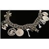 Image 1 : STERLING SILVER CHARM BRACELET 36G 7.5”
