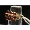 Image 1 : 10 KT GOLD RING WITH GARNETS