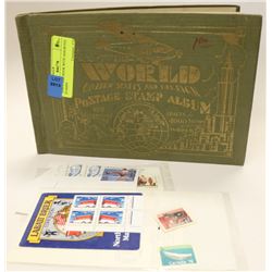 1938 STAMP BOOK WITH ASSORTED STAMPS
