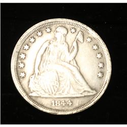 1844 US SEATED LIBERTY SILVER DOLLAR REPLICA