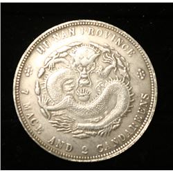 VINTAGE CHINESE SILVER DRAGON DOLLAR REPLICA