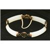 Image 1 : 10K GOLD AND JADE BRACELET 7"