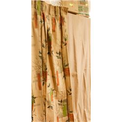 1950S BROCADE CURTAINS MID CENTURY