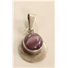 Image 1 : .925 SILVER PENDANT WITH PURPLE STONE